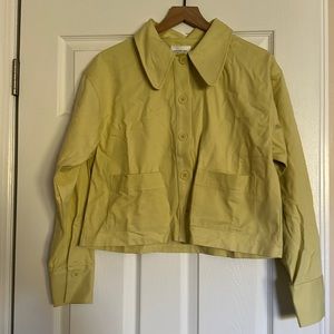 ✨ NWT ✨ Who What Wear Collection: Cropped Boxy Jacket, Travertine, Size M